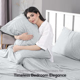 Utopia Bedding FullSheet Set - Jersey Knit Sheets 4 Piece – Cotton – Soft T-Shirt Stretchy Sheets (Heather Light Grey) Utopia Bedding