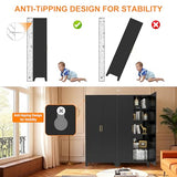 Ball & Cast 71″Tall Freestanding Kitchen Pantry Cabinet,Versatile Metal Storage Cabinet w/Adjustable Shelves & Doors,Pantry Cabinet for Kitchen and Dining Room,Black Ball & Cast