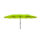 WO Home Furniture 15 ft x 9 ft Double Sided Twin Market Table Umbrella, Extra Long for Outdoor Patio Balcony Garden (Lime Green) WO WESTIN OUTDOOR
