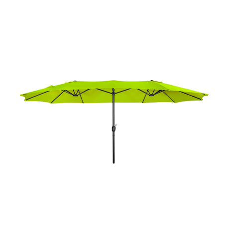 WO Home Furniture 15 ft x 9 ft Double Sided Twin Market Table Umbrella, Extra Long for Outdoor Patio Balcony Garden (Lime Green) WO WESTIN OUTDOOR