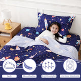 CIMVI Twin Sheets Set for Boys Space Rocket Universe Bed Sheets for Kids 3 Pieces Soft Microfiber Bed Sets with Deep Pocket Cartoon Bedding for Children Kids (Space, Twin) CIMVI