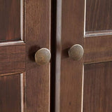 Shaker 2-Door Solid Wood Armoire Espresso Finish - 41x72x22 Brown Mission Craftsman Transitional Pine Includes Hardware Unknown