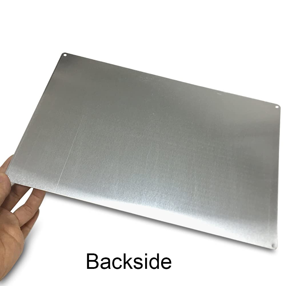 ebamaz Aluminum Metal Signs Sublimation Blanks 8X12X0.026 Inch Nameplates for Heat Transfer Press UV Print 4 Drilled Holes 5PCS (Pearl Silver) 20X30 CM ebamaz