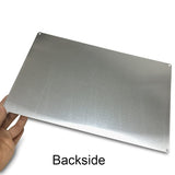 ebamaz Aluminum Metal Signs Sublimation Blanks 8X12X0.026 Inch Nameplates for Heat Transfer Press UV Print 4 Drilled Holes 5PCS (Pearl Silver) 20X30 CM ebamaz