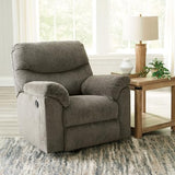 Signature Design by Ashley Alphons Transitional Polyester Tufted Rocker Recliner, Gray Signature Design by Ashley