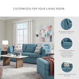 Signature Design by Ashley Keerwick Scandinavian Sofa with 4 Toss Pillows, Blue Signature Design by Ashley