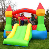Bounceland Bounce House Castle with Basketball Hoop Inflatable Bouncer, Fun Slide, Safe Entrance Opening, UL Certified Strong Blower Included, 12 ft x 9 ft x 7 ft H Bounceland