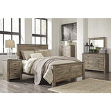 Signature Design by Ashley Trinell Rustic 2 Drawer Nightstand with USB Charging Stations, Warm Brown Signature Design by Ashley