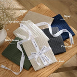 Bedsure Waffle Comforter Set Queen, Soft and Breathable Dark Green Bedding Comforter Set, 3 Pieces, 1 Waffle Weave Comforter (90"x90") and 2 Pillowcases (20"x26") Bedsure