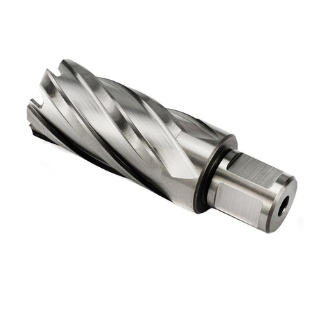 OSCARBIDE 1-1/16"x2"Annular Cutter 1-1/16 inch Cutting Diameter,2 inch Depth of Cut,3/4 inch Weldon Shank 2 Flat Mag Drill Bit with Pilot Pin for Magnetic Drill Press,1 Piece OSCARBIDE