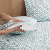 Caribbean Joe 6-Piece Sheet Set with Cooling Pillowcases, 10-inch Deep Pockets, Tropical Beach Coastal Design, Full, Seaweed Trellis CARIBBEAN JOE
