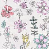 J-pinno Painting Flower Plant Cute Cozy Fun Full Sheet Set for Kids Girls Children 100% Cotton Flat Sheet + Fitted Sheet + Pillowcase Bedding Set (Flower, Full) J-pinno