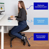 ProErgo Pneumatic Ergonomic Kneeling Chair | Fully Adjustable Mobile Office Seating | Improve Posture to Relieve Neck & Back Pain | Easy Assembly | Use in Home, Office & Classroom Stand Steady