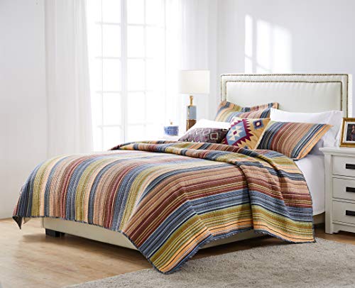 Greenland Home 100% Cotton Fashion Quilt Collection, Prewashed, Reversible Quilt Set, 2-Piece Twin/XL, Katy Greenland Home Fashions