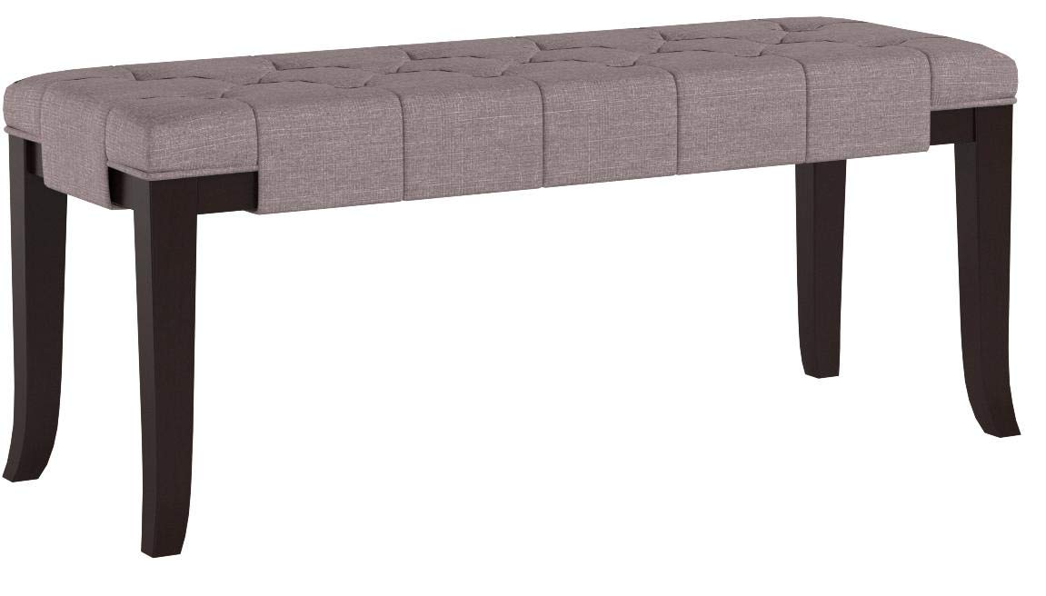 Roundhill Furniture Linon Fabric Tufted Bench, Brown Roundhill Furniture