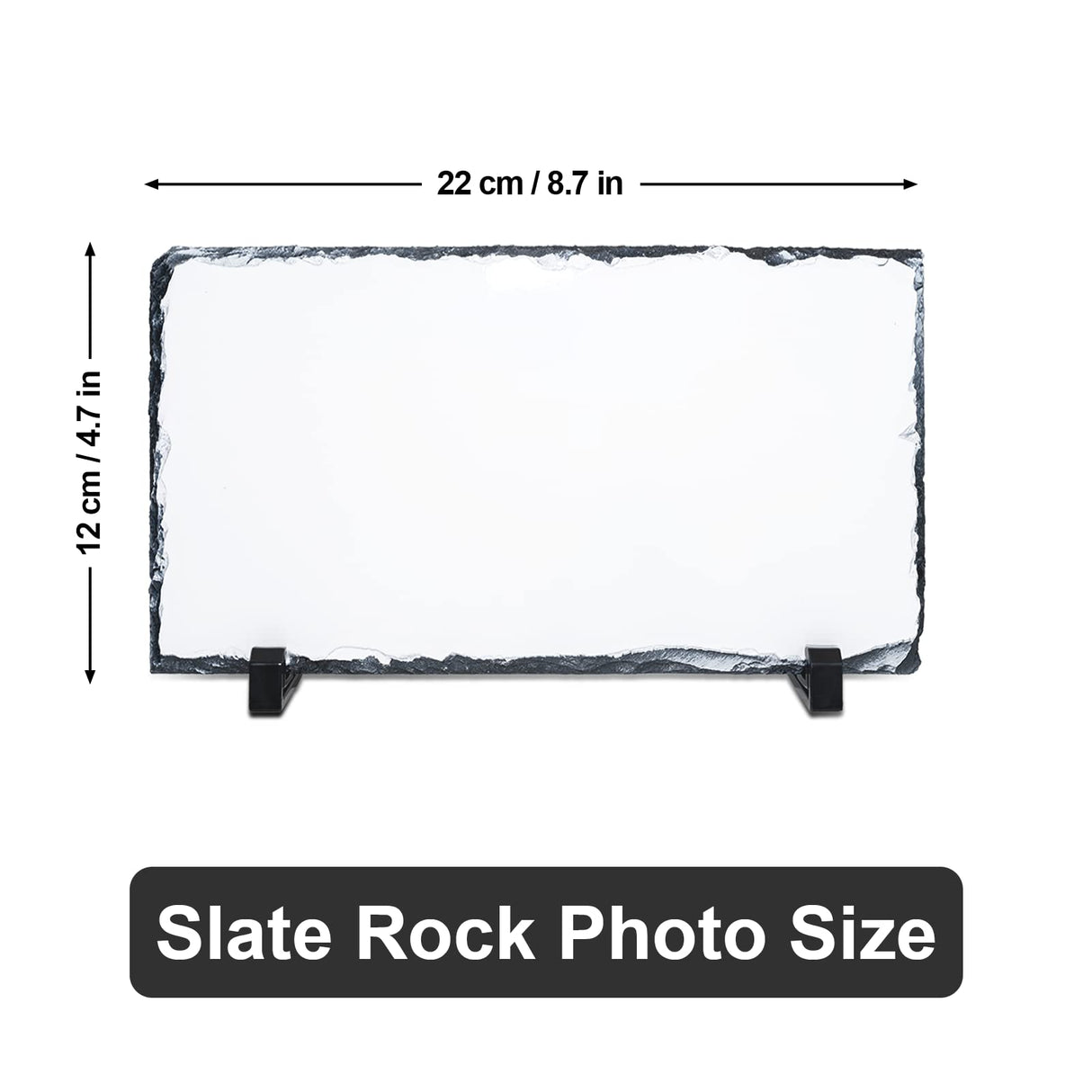 MR.R Sublimation Blank Rectangular Rock Slate Photo Plaque Picture Frame, Customized Photo Frame Novelty For Wedding,Birthday,Baby Birth (12x22cm) MR.R