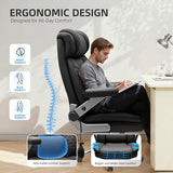 Office Chair Big and Tall, Desk Computer Chair for Heavy People, Oversized Executive Gaming Chair, Extra Wide 500LBS Ergonomic Comfy Office Chair with Adjustable Lumbar Support & 5D Flip Arms BestGlory