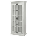 Coaster Furniture 2-Door Curio Cabinet Antique White and Clear 910187 Coaster Home Furnishings