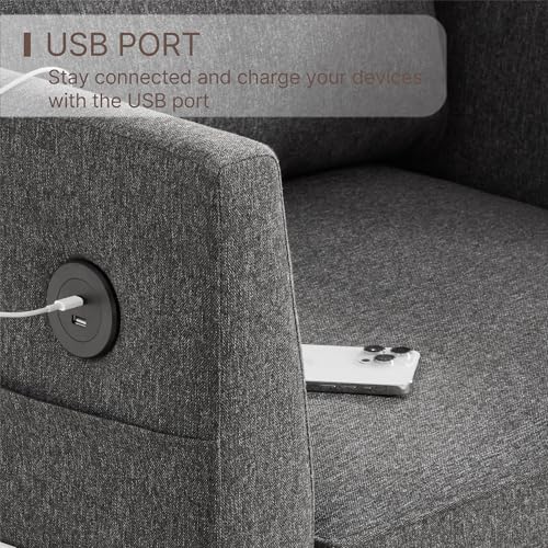 KISLOT Modular Sectional Sofa 60" Loveseat with Storage Modern Convertible Couch with USB Port for Small Space,Apartment,Bedroom KISLOT