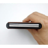 MOJIA Personalized Pop Up Wallet, Custom Engraved Wooden Metal Credit Card Holder for Men and Women, RFID Blocking Mini Bank Card Holder Case, Perfect Gifts (Walnut) MOJIA