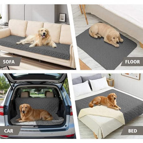 Ameritex Pet Bed Cover Dog Bed Blanket for Sofa and Furniture Waterproof New Pattern Design (30x70 Inch, Dark Grey) Ameritex