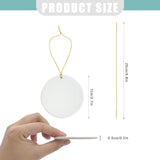 50 PCS Sublimation Ceramic Ornament Bulk Round Blank Ornament with Gold String for Crafting DIY Personalized Christmas Home Decor, White 2.8 Inch YOUKE OLA