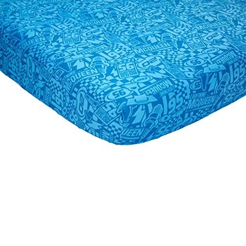 Disney Cars Rusteze Racing Team 4 Piece Toddler Bedding Set, Blue/Red/Yellow/White Disney