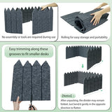 BXI Foldable Felt Desk Divider, 16.5 x 86 Inches Non-Tip Privacy Panel Partition, Versatile Cubicle Shield with Clips for Hanging Notes & Items, Acoustic Table Screen for Office Home Classroom BXI