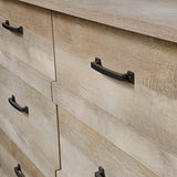 Sauder Cannery Bridge 6 Drawer Dresser Bedroom Dresser Chest of Drawers Wooden, in Lintel Oak Sauder