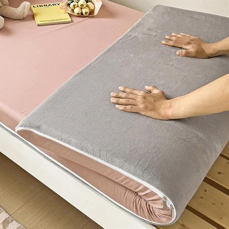 OneGrifN Cover for Traditional Japanese Floor Futon Mattres 100% Cotton Cover for Traditional Shikibuton Futon Mattress, Futon Mattress Protective Cover,Reversible Washable(Gray2,Full(120x200cm)) OneGrifN