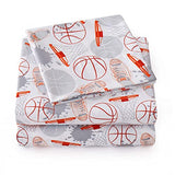 1500 Supreme Kids Bed Sheet Collection - Fun Colorful and Comfortable Boys and Girls Toddler Sheet Sets - Deep Pocket Wrinkle Free Soft and Cozy Bedding - Full , Basketball Sweet Home Collection