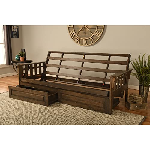 Kodiak Furniture Tucson Full Size Futon Frame with Storage Drawers - WoodArtSupply