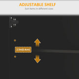 HOMCOM Kitchen Island with Storage, Rolling Kitchen Island on Wheels with Drawer, 3 Cabinets, Stainless Steel Countertop, Spice Rack and Towel Rack, Black HOMCOM