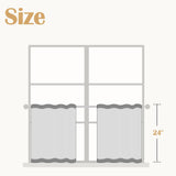 jinchan Striped Linen Kitchen Curtains 24 Inches Length Tier Curtains Farmhouse Modern Cafe Style Small Window Treatments Airy Light Filtering Rod Pocket for Living Room Bathroom 2 Panels Tan jinchan