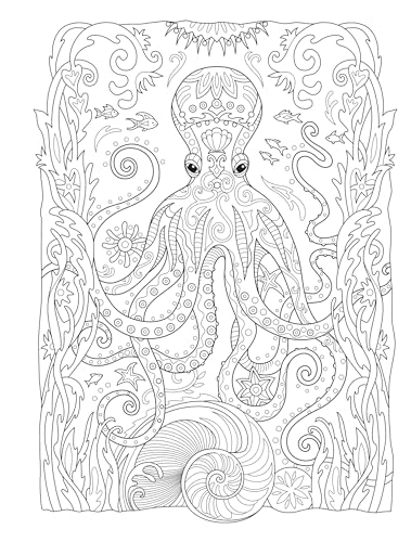 Creative Haven Fanciful Sea Life Coloring Book: Relaxing Illustrations for Adult Colorists (Adult Coloring Books: Sea Life) Dover Publications