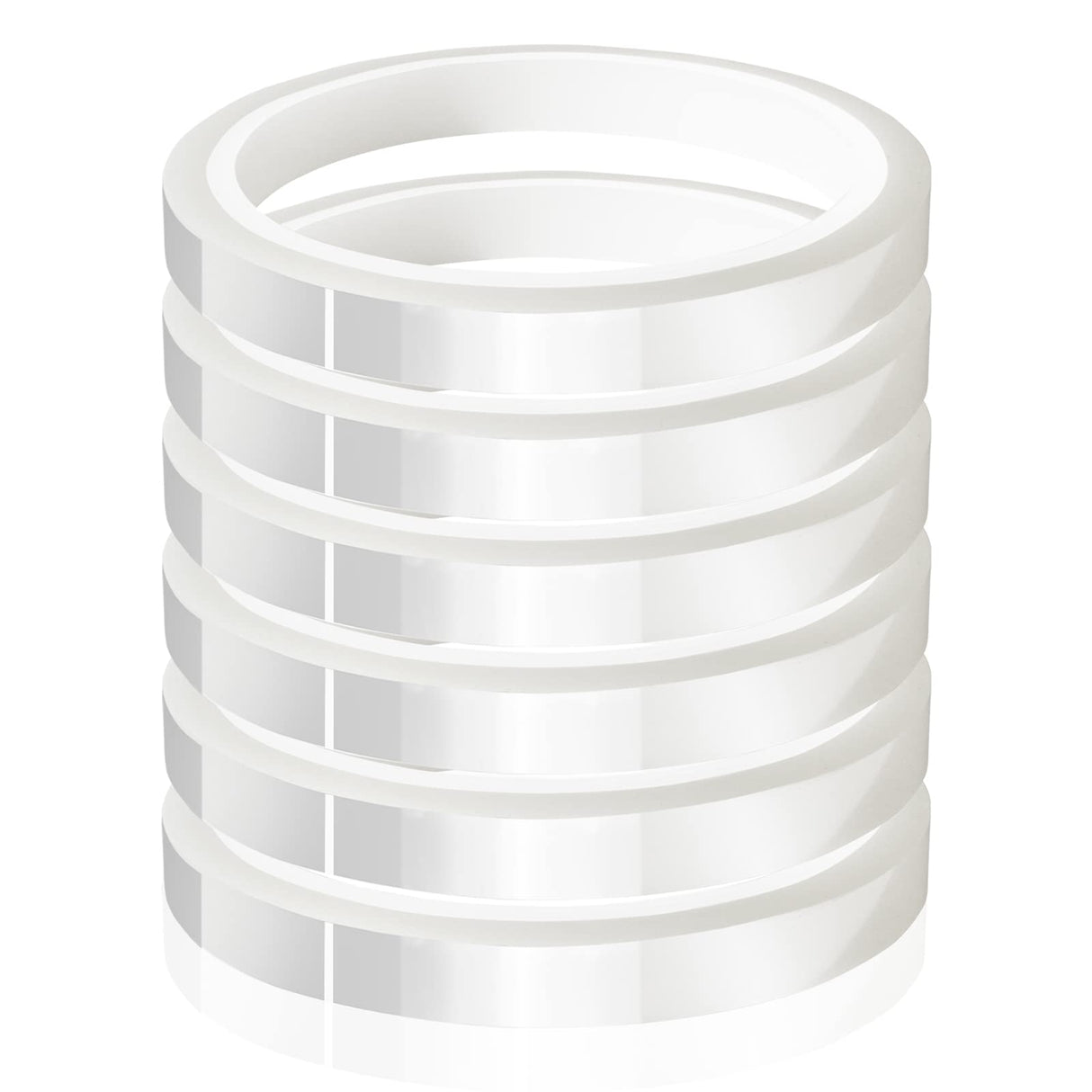 MEBMIK 6 Rolls 10mm x33m(108ft) Clear Heat Tape,Transparent High Temperature Heat Resistant Tape,Heat Transfer Tape for Heat Press and Sublimation,Heat Transfer Vinyl,No Residue MEBMIK