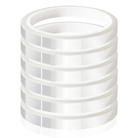 MEBMIK 6 Rolls 10mm x33m(108ft) Clear Heat Tape,Transparent High Temperature Heat Resistant Tape,Heat Transfer Tape for Heat Press and Sublimation,Heat Transfer Vinyl,No Residue MEBMIK