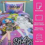 Character World Official Rainbow High Single Duvet Cover Set | Shadow High Dolls Design | Reversible 2 Sided Bedding Including Matching Pillow Case | Single Bed Set Rainbow High