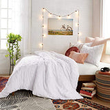 Peri Home Chenille Leopard 100% Cotton 3-Piece Duvet Cover & Sham Set, Full/Queen, White Peri Home