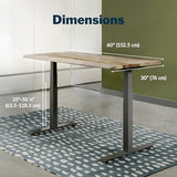 Vari ComfortEdge 60x30 Inch Adjustable Electric Standing Desk – Sit Stand VariDesk with Memory Presets, Sloped Edge, 200 LB Capacity + Tool-Free Assembly (Reclaimed Wood) Vari