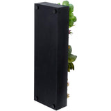 MyGift Artificial Assorted Succulent Arrangement in Rectangular Black Wood Planter Box, Fake Plant Decor MyGift