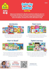 School Zone Color by Letter Farm Fun Workbook: 64 Pages, Preschool, Kindergarten, 1st Grade, ABC's, Alphabet, Color Skills, Coloring, Matching, Farm Animals, Ages 4-6 (Activity Zone Book Series) School Zone