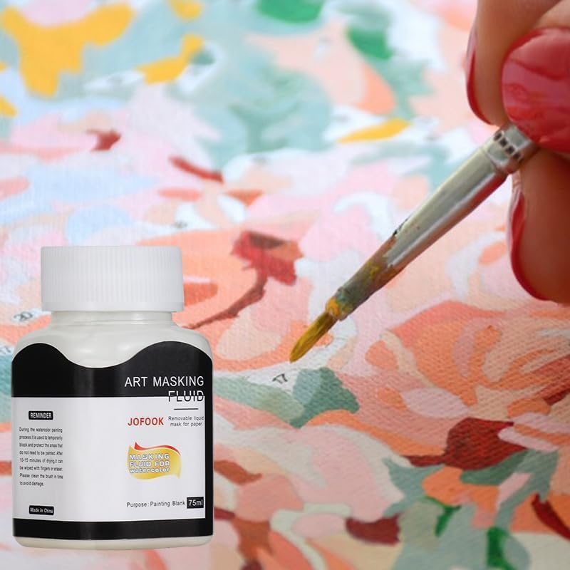 JOFOOK 150-Milliliter Watercolor Art Masking Fluid,For Ink-Watercolor-Gouache-Painting & Illustration,Two Bottles JOFOOK