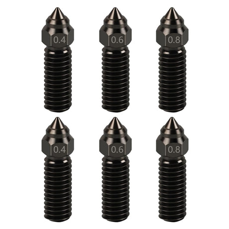 HysiPrui 3D Printer K1 Max Upgrade Extruder Hotend Nozzle Kit - Included 2pcs 0.4mm + 2pcs 0.6mm + 2pcs 0.8mm Hardened Steel Nozzles, High Temperature and Wear Resistant for K1/K1 Max/Ender 3 V3 KE HysiPrui