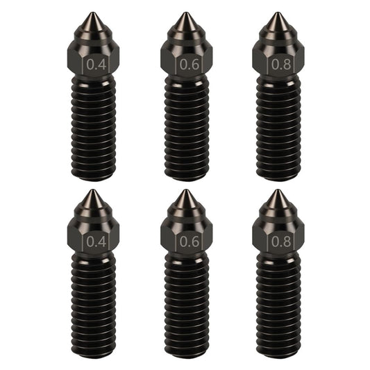 HysiPrui 3D Printer K1 Max Upgrade Extruder Hotend Nozzle Kit - Included 2pcs 0.4mm + 2pcs 0.6mm + 2pcs 0.8mm Hardened Steel Nozzles, High Temperature and Wear Resistant for K1/K1 Max/Ender 3 - WoodArtSupply