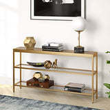 Henn&Hart 55" Wide Rectangular Console Table in Brass, Entryway Table, Accent Table for Living Room, Hallway Henn&Hart