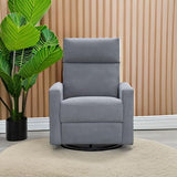 Nurture& The Glider Plus - Premium Nursery Power Recliner | Swivel Chair with Adjustable Head Support and Adjustable Lumbar Support | Built-in USB - The Ultimate Comfort for Nursing, Relaxing (Gray) Nurture&