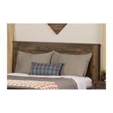 Pemberly Row Farmhouse Paper/PB/MDF Wood/HDC Queen Headboard in Brown Pemberly Row
