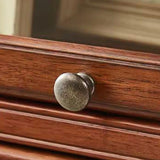 KWOKING Contemporary Wooden Barrister Bookcase with Glass Doors for Stylish Office Storage KWOKING