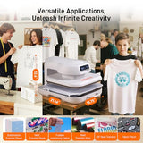 Heat Press Machine for T Shirts, 15"x15" Auto Shirt Press Machine w/ 4 Memory Modes, 15 Mins Auto-Off, Precise Temp/Timer Control, Fast Even Heat for Sublimation, HTV, Heat Transfer Projects GOCHIFIX